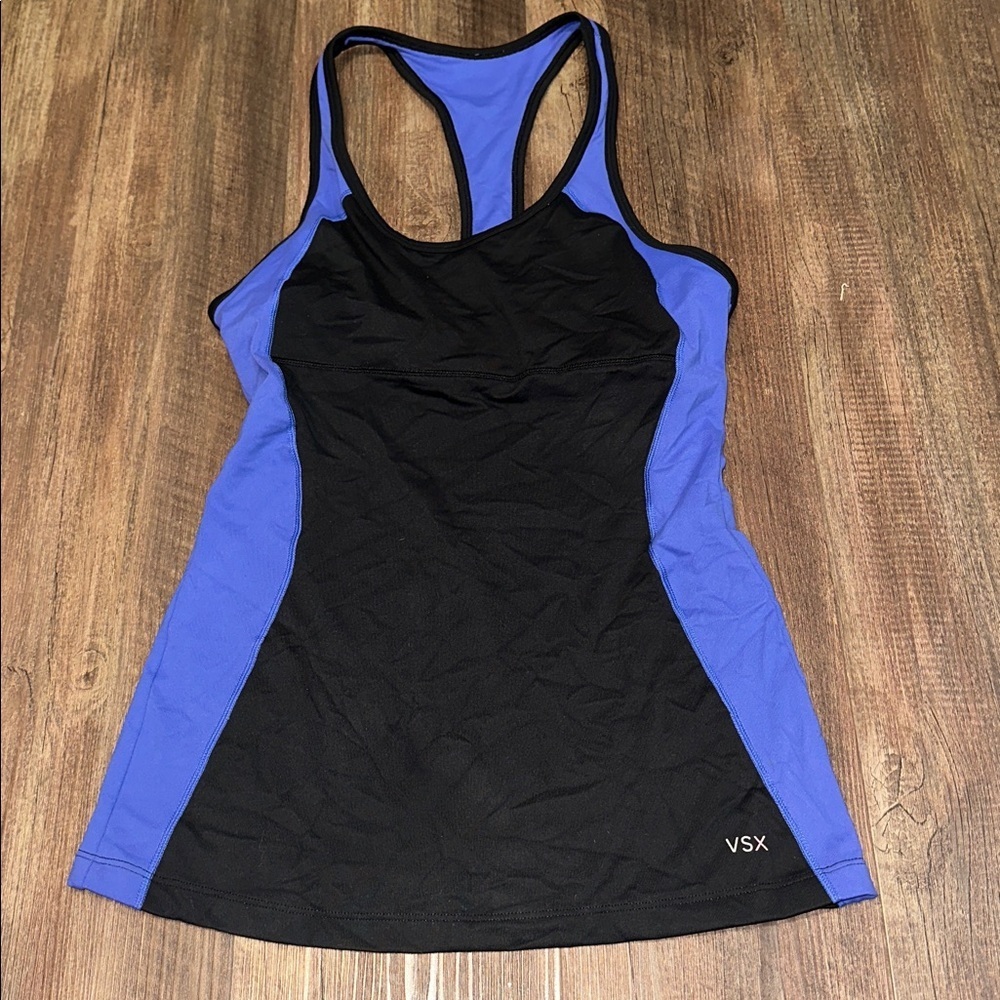 VICTORIA SECRET VSX TANK TOP WOMEN'S WITH BUILT IN SPORTS BRA SIZE SMALL